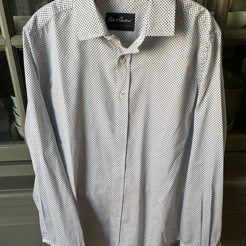Robert Graham Men's Geometric Shirt - White and Red